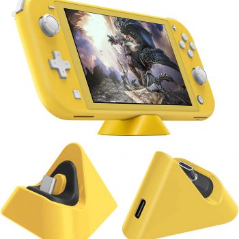 Charging Dock for Nintendo Switch Lite, Portable Triangular Charger Stand Station Stable Support Stand with Type C Port Compatible with Nintendo Switch Lite/Nintendo Switch