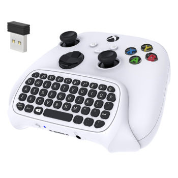 Mini Wireless Keyboard Chatpad for Xbox Series X/S Controller, YUANHOT 2.4G Receiver Gamepad Keypad Accessories for Xbox One, One S & Series X/S with Audio/Headset Jack for Messaging & Game Live Chat