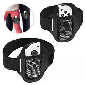 Upgraded Leg Straps for Switch Sports and Switch Ring Fit Adventure, YUANHOT Adjustable Elastic Straps Compatible with Switch & Switch OLED Controllers, 2 Pack for Kids and Adults